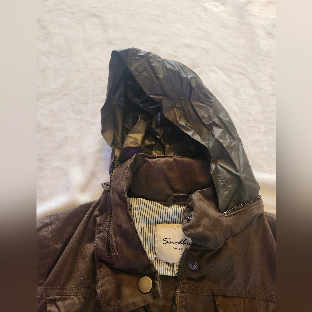 Snobbish  Women's Juniors Olive Green Jacket  Army Size Large - Picture 7 of 13